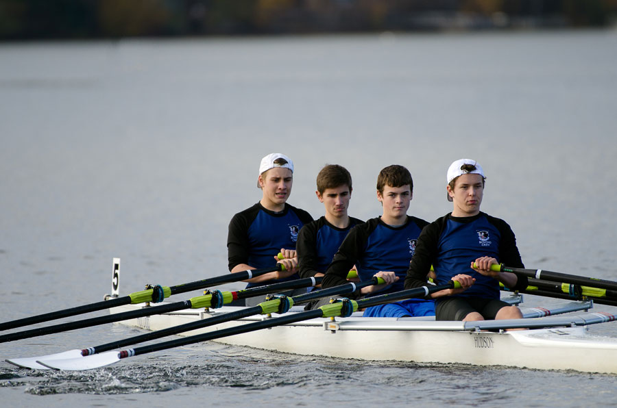 Boys rowing