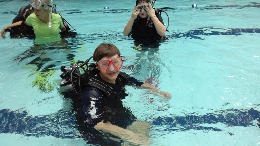 Scuba Divers in the pool